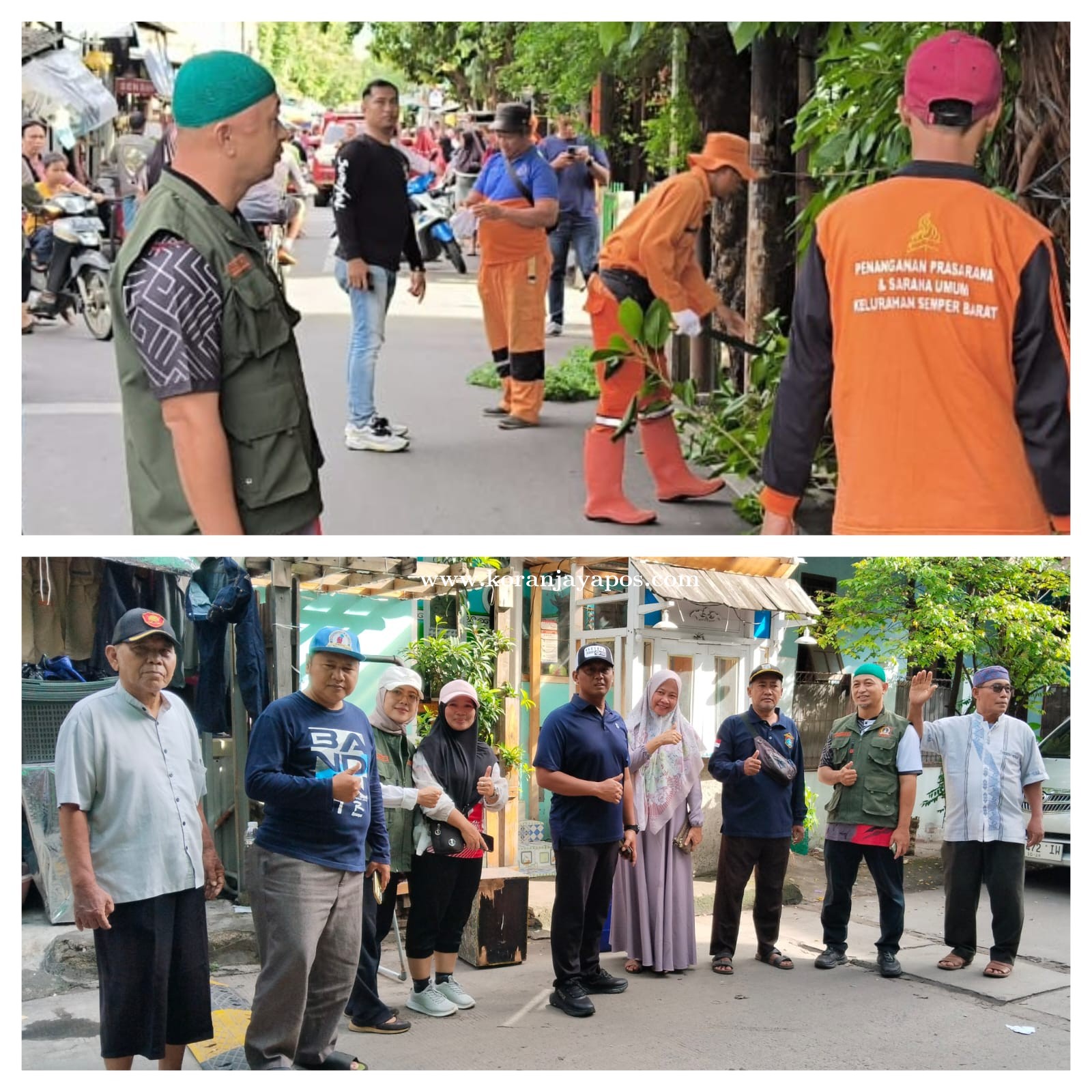 Lurah Semper Barat Riswinanto Memantau Kegiatan Kerja Bakti Diwilayah RW 08