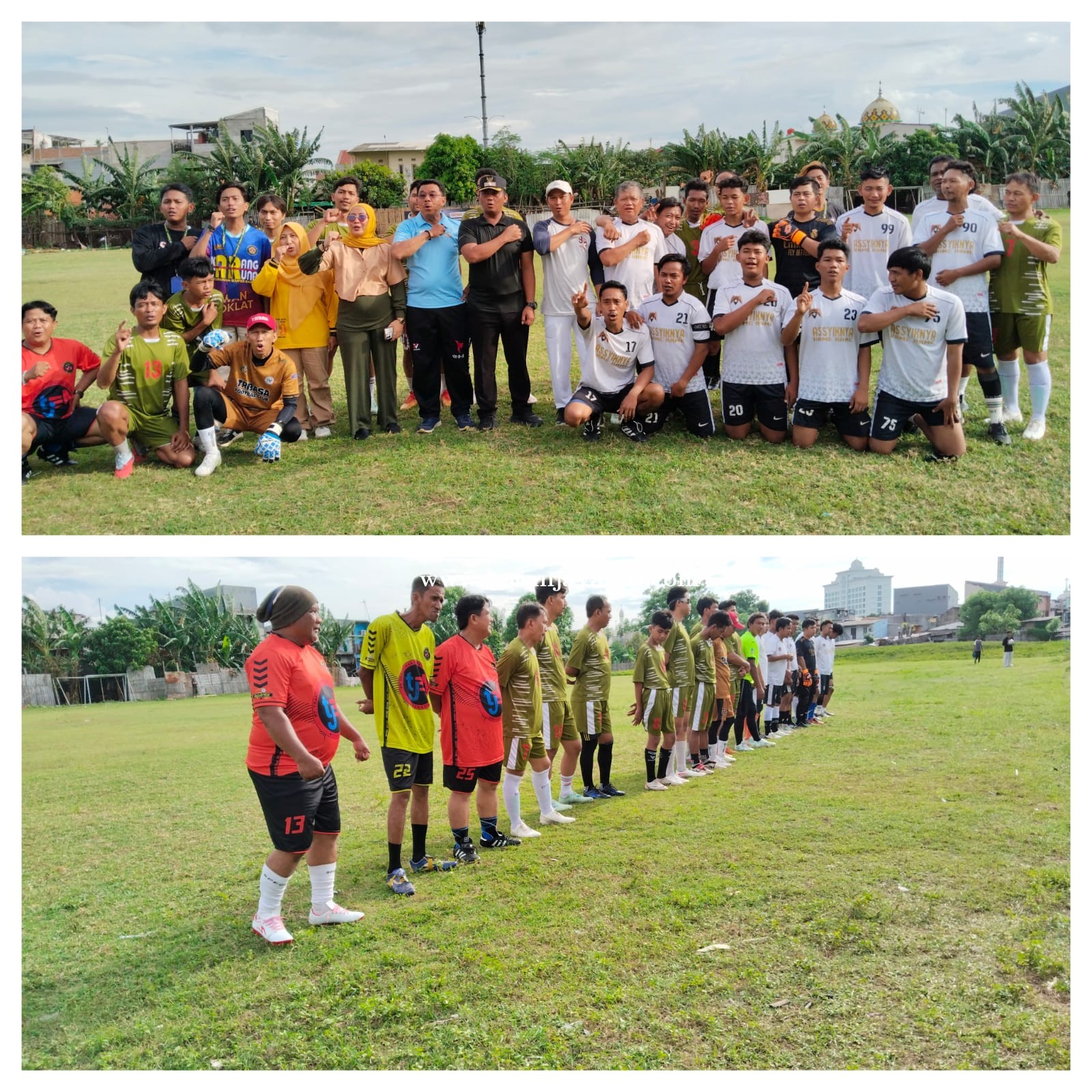 Lurah Semper Barat Riswinanto Menyaksikan Final Football Turnamen Karang Taruna Unit 09 X Beting FC